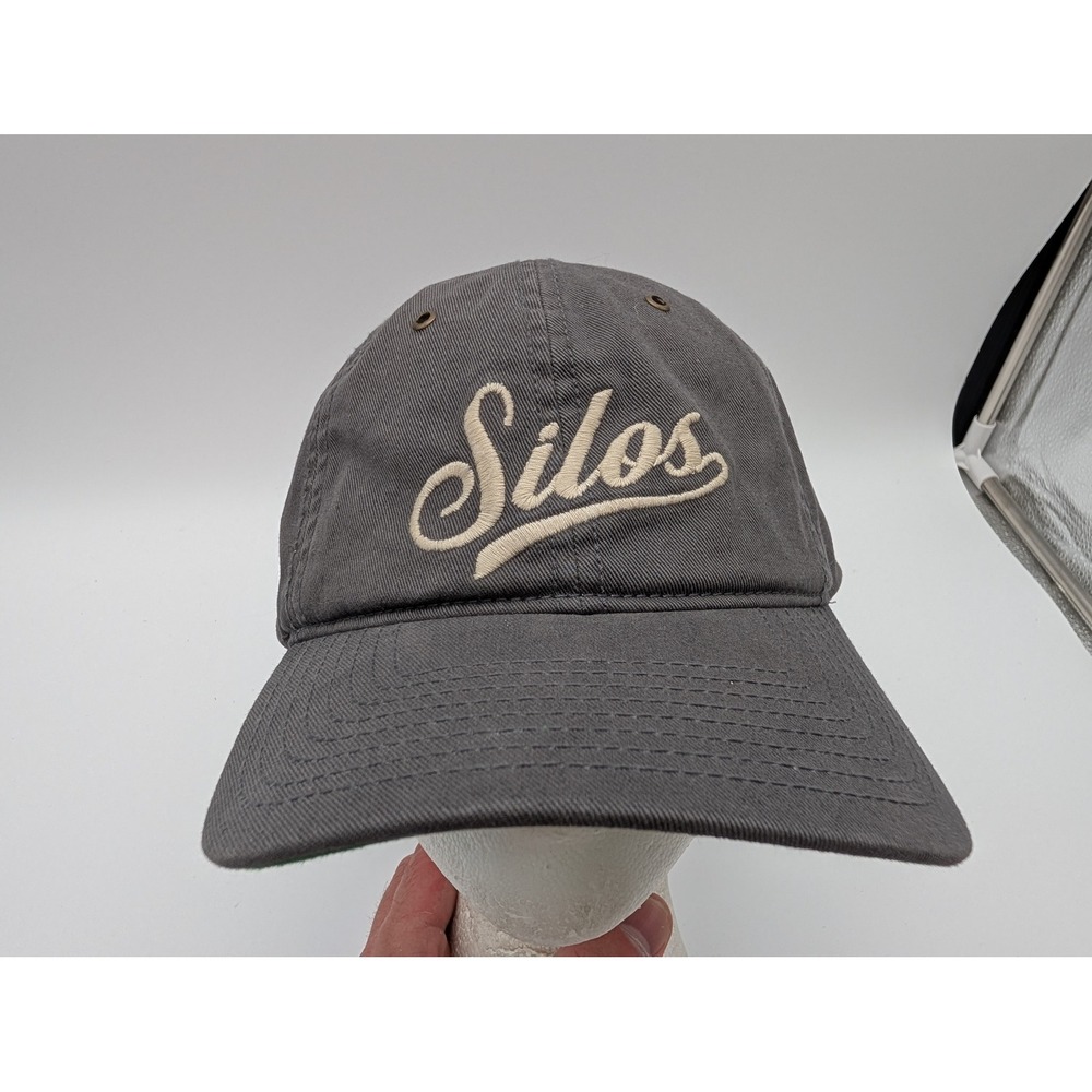 Magnolia Silos Baseball Cap Gray Adjustable Leather Strap Hat Waco Texas